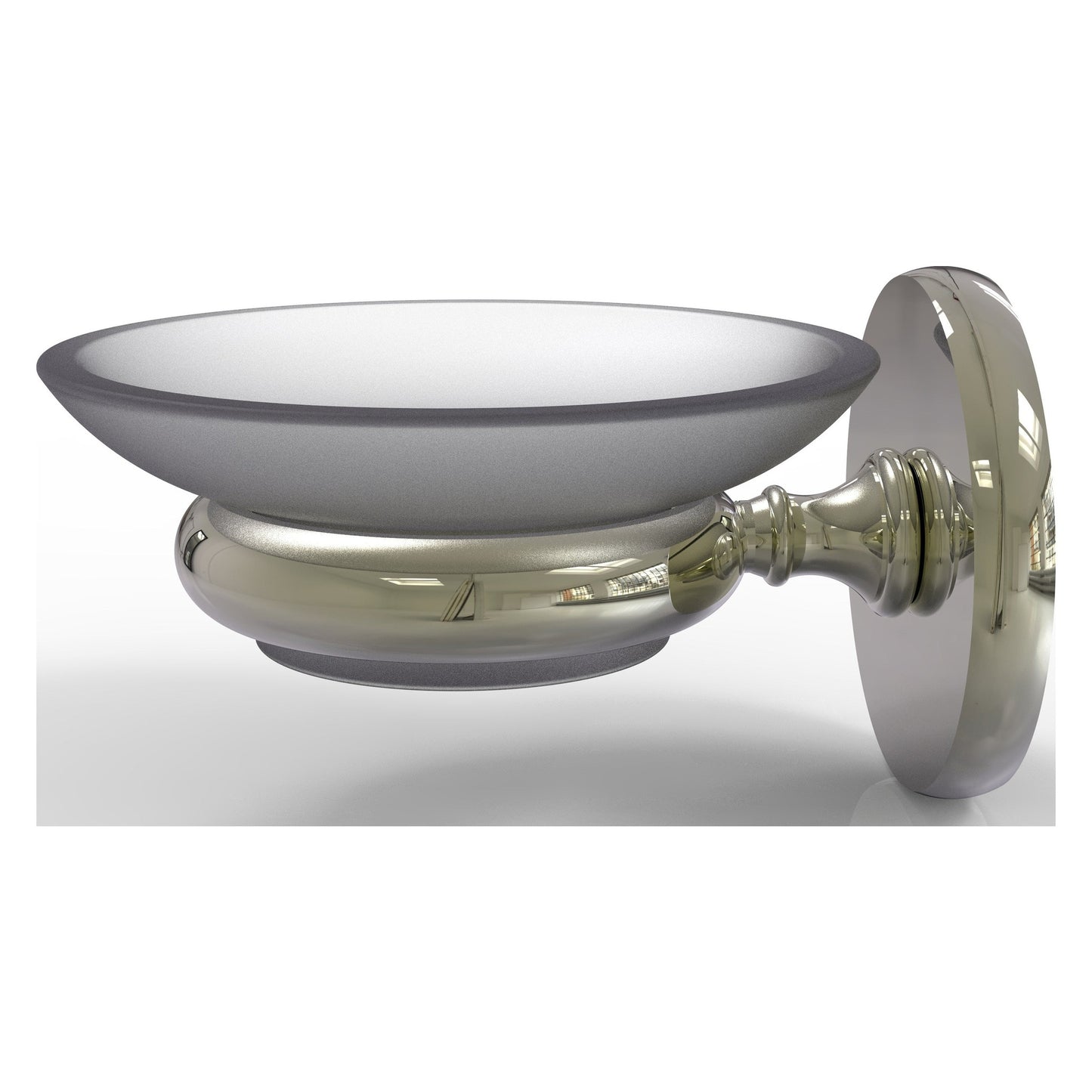 Allied Brass Prestige Skyline 3" x 4.5" Polished Nickel Solid Brass Wall-Mounted Soap Dish
