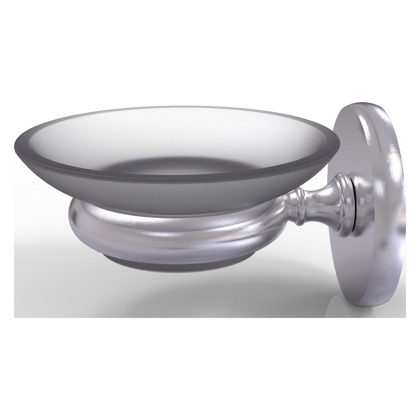 Allied Brass Prestige Skyline 3" x 4.5" Satin Chrome Solid Brass Wall-Mounted Soap Dish