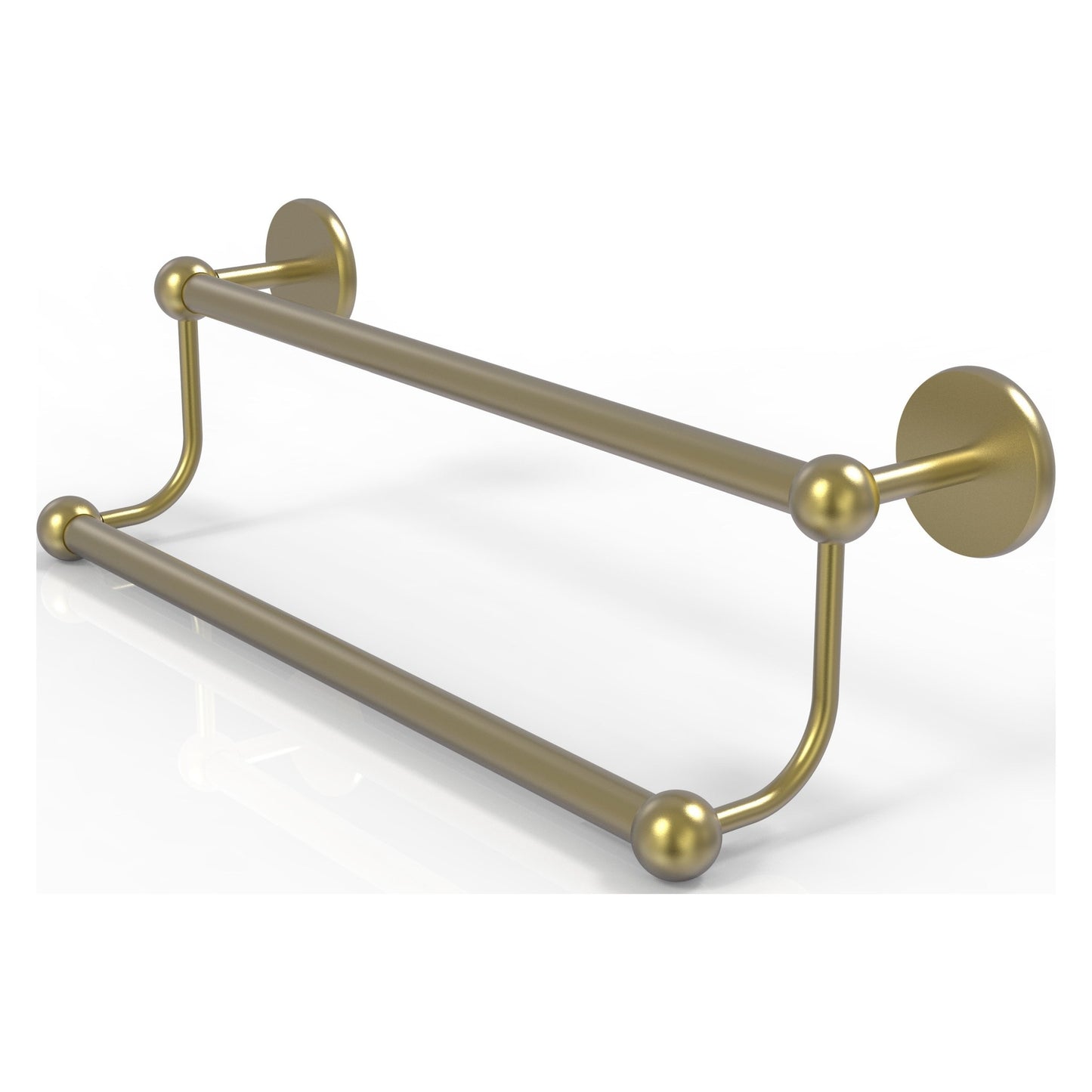 Allied Brass Prestige Skyline 30" x 33" Satin Brass Solid Brass Double Towel Bar