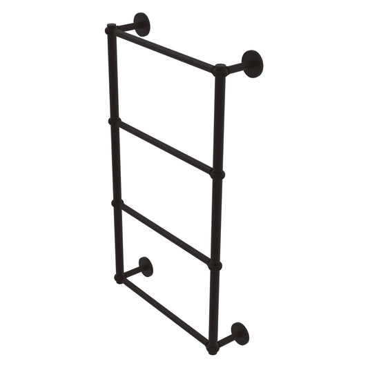 Allied Brass Prestige Skyline 30" x 5" Oil Rubbed Bronze Solid Brass 4-Tier Ladder Towel Bar With Twisted Detail