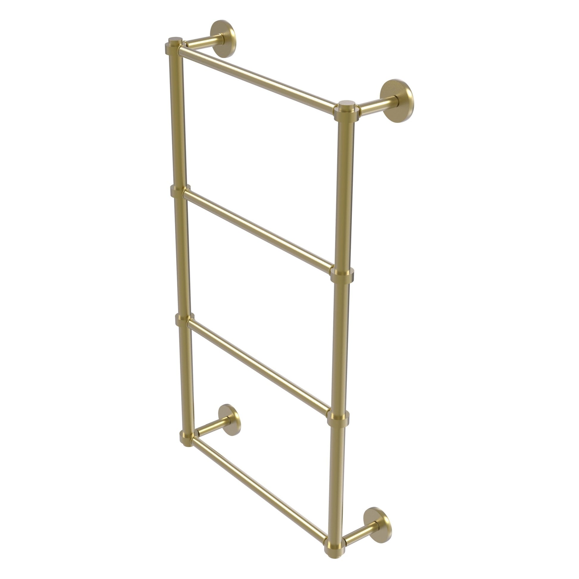 Allied Brass Prestige Skyline 30" x 5" Satin Brass Solid Brass 4-Tier Ladder Towel Bar