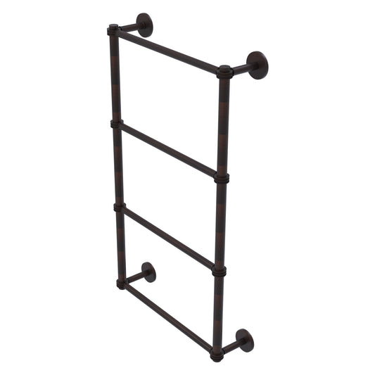 Allied Brass Prestige Skyline 30" x 5" Venetian Bronze Solid Brass 4-Tier Ladder Towel Bar With Dotted Detail