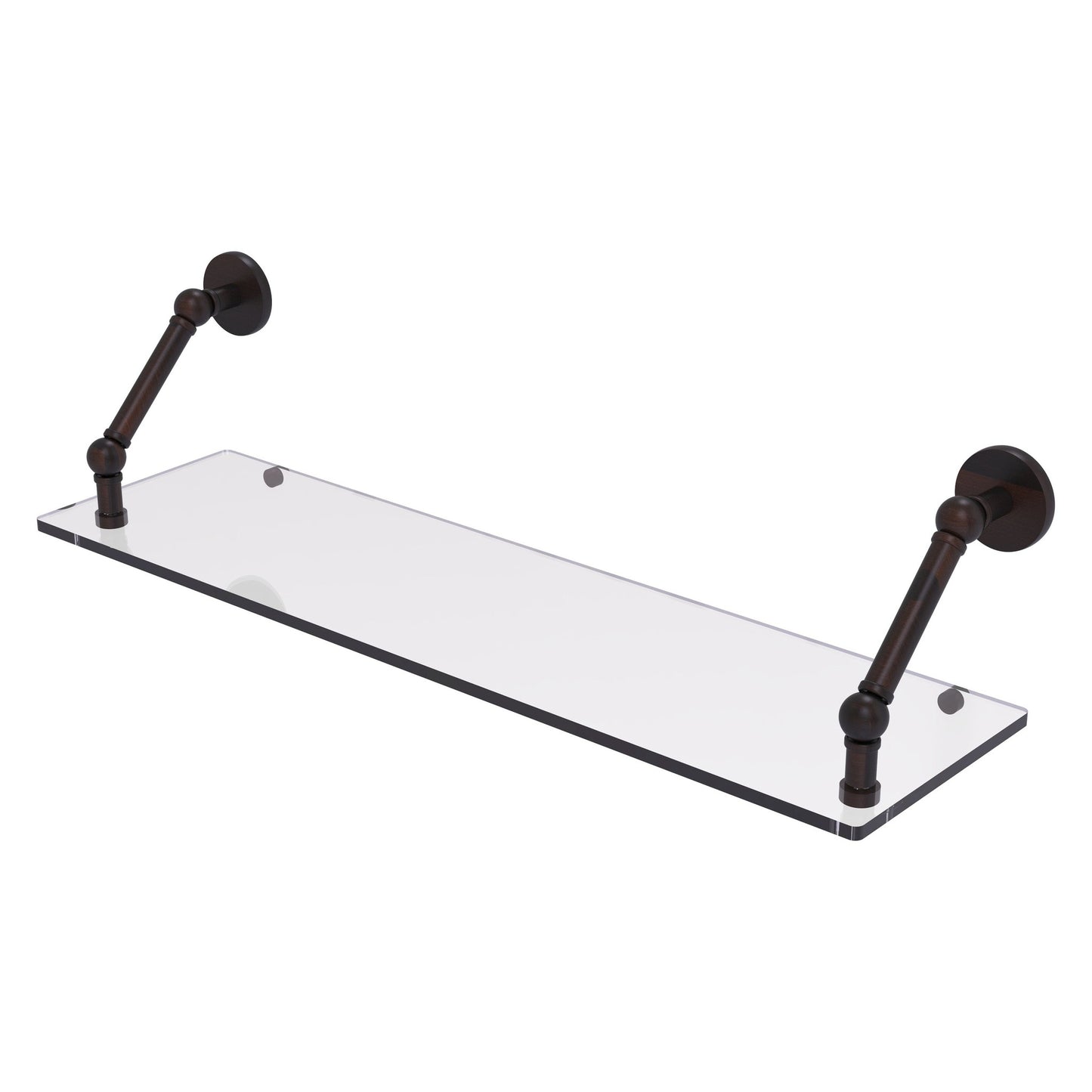Allied Brass Prestige Skyline 30" x 8" Venetian Bronze Solid Brass Floating Glass Shelf