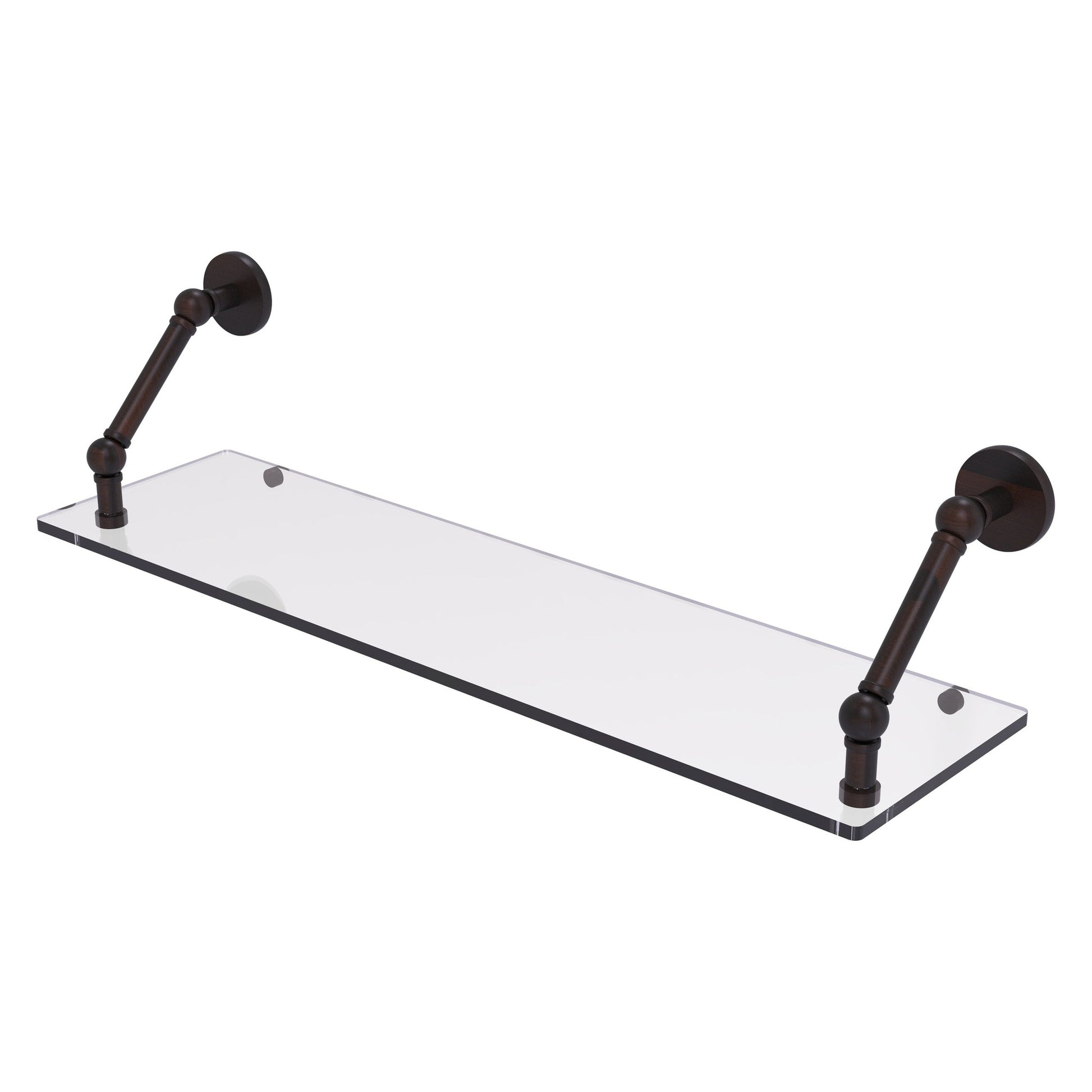Allied Brass Prestige Skyline 30" x 8" Venetian Bronze Solid Brass Floating Glass Shelf