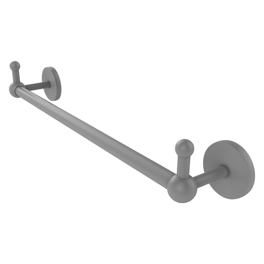 Allied Brass Prestige Skyline 32.25" x 3.8" Matte Gray Solid Brass Towel Bar With Integrated Hooks