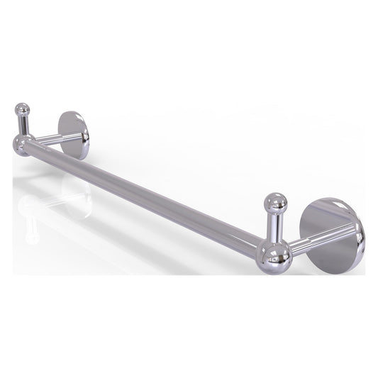Allied Brass Prestige Skyline 32.25" x 3.8" Polished Chrome Solid Brass Towel Bar With Integrated Hooks
