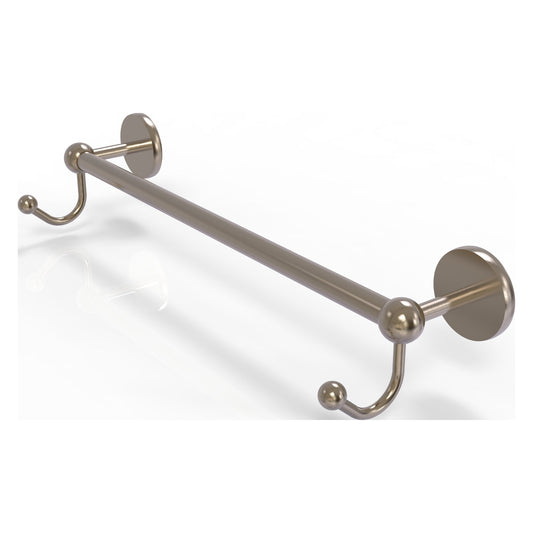 Allied Brass Prestige Skyline 32.25" x 5.7" Antique Pewter Solid Brass Towel Bar With Integrated Hooks