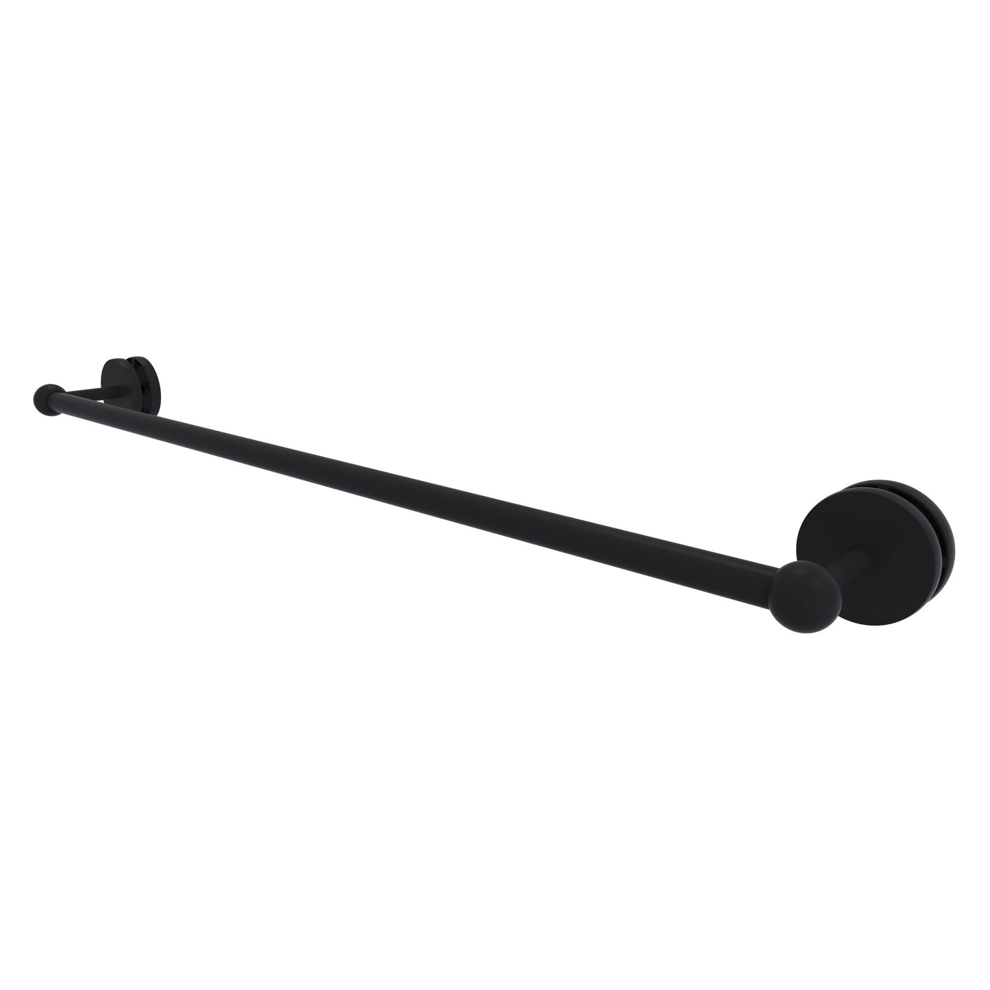 Allied Brass Prestige Skyline 32.6" Matte Black Solid Brass Shower Door Towel Bar