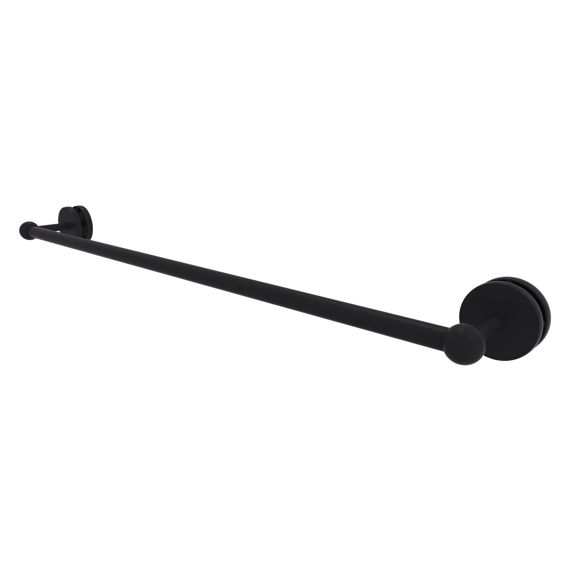 Allied Brass Prestige Skyline 32.6" Matte Black Solid Brass Shower Door Towel Bar