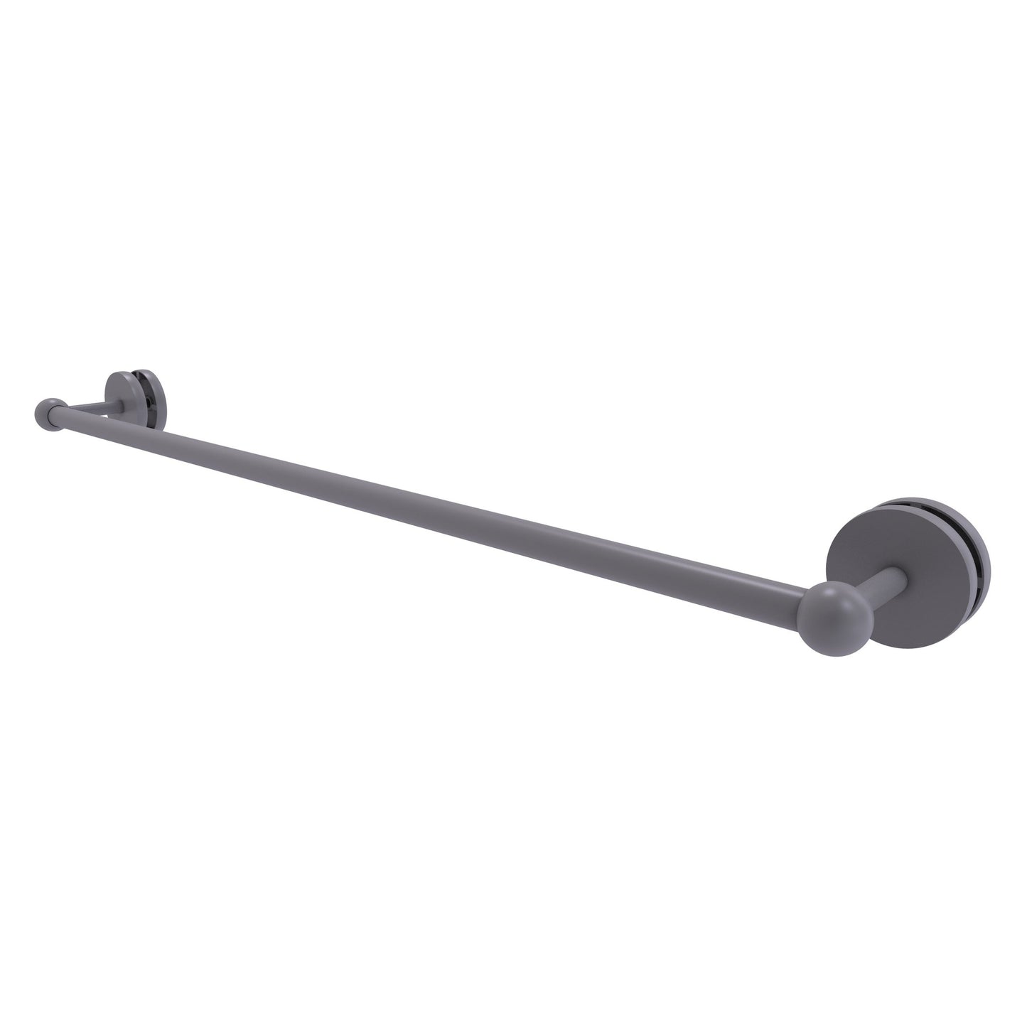 Allied Brass Prestige Skyline 32.6" Matte Gray Solid Brass Shower Door Towel Bar