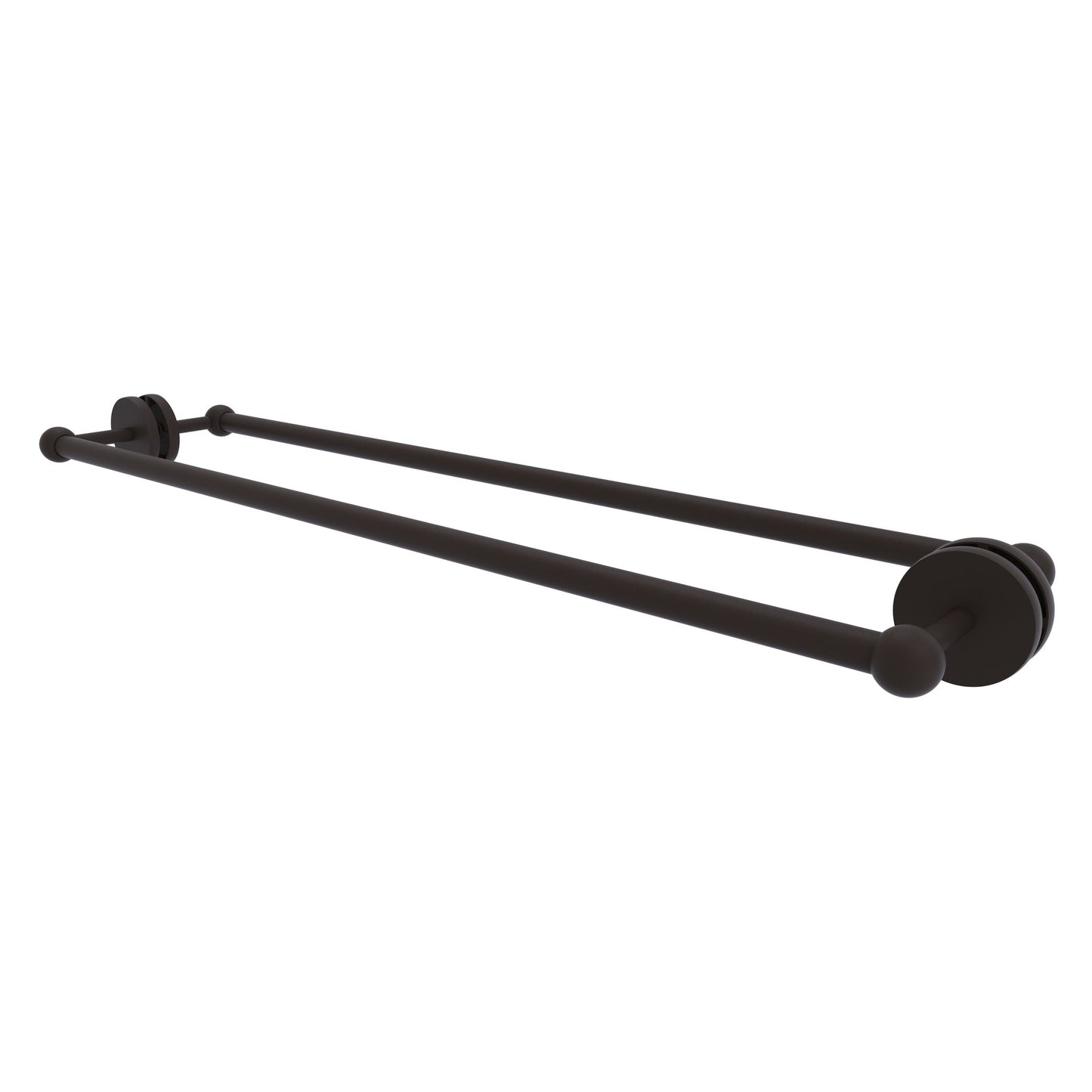 Allied Brass Prestige Skyline 32.7" x 7.2" Oil Rubbed Bronze Solid Brass Back-to-Back Shower Door and Towel Bar