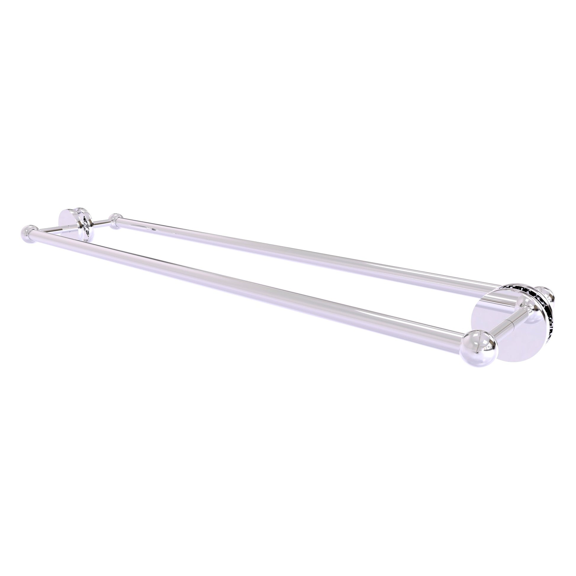 Allied Brass Prestige Skyline 32.7" x 7.2" Polished Chrome Solid Brass Back-to-Back Shower Door and Towel Bar