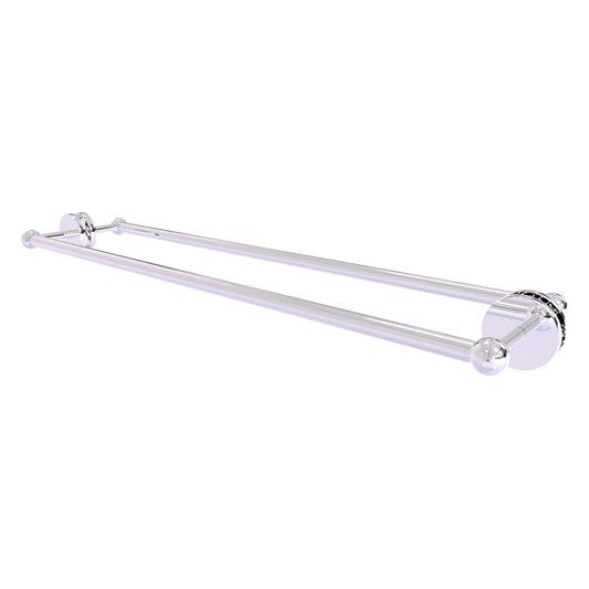 Allied Brass Prestige Skyline 32.7" x 7.2" Polished Chrome Solid Brass Back-to-Back Shower Door and Towel Bar