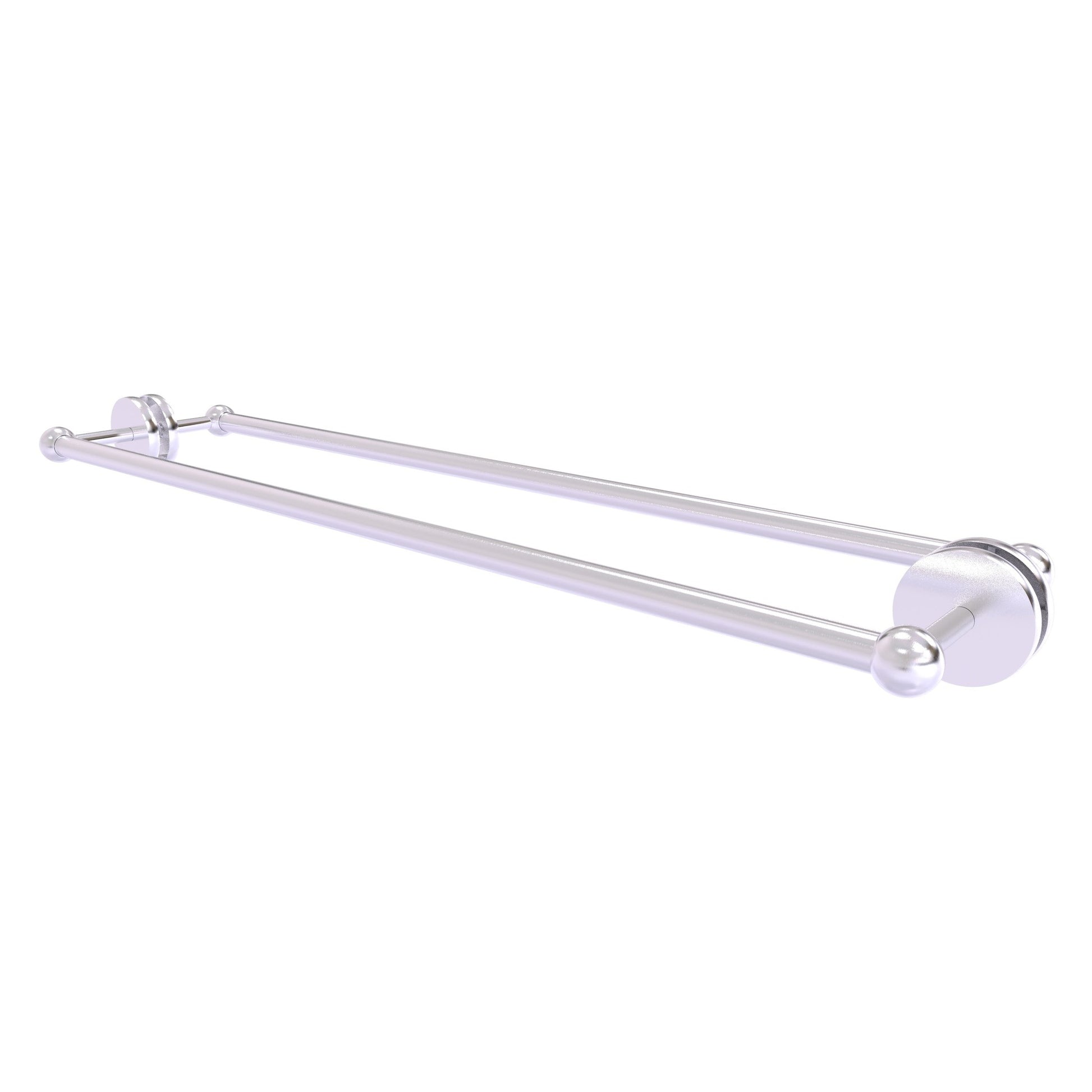 Allied Brass Prestige Skyline 32.7" x 7.2" Satin Chrome Solid Brass Back-to-Back Shower Door and Towel Bar