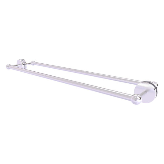 Allied Brass Prestige Skyline 32.7" x 7.2" Satin Chrome Solid Brass Back-to-Back Shower Door and Towel Bar