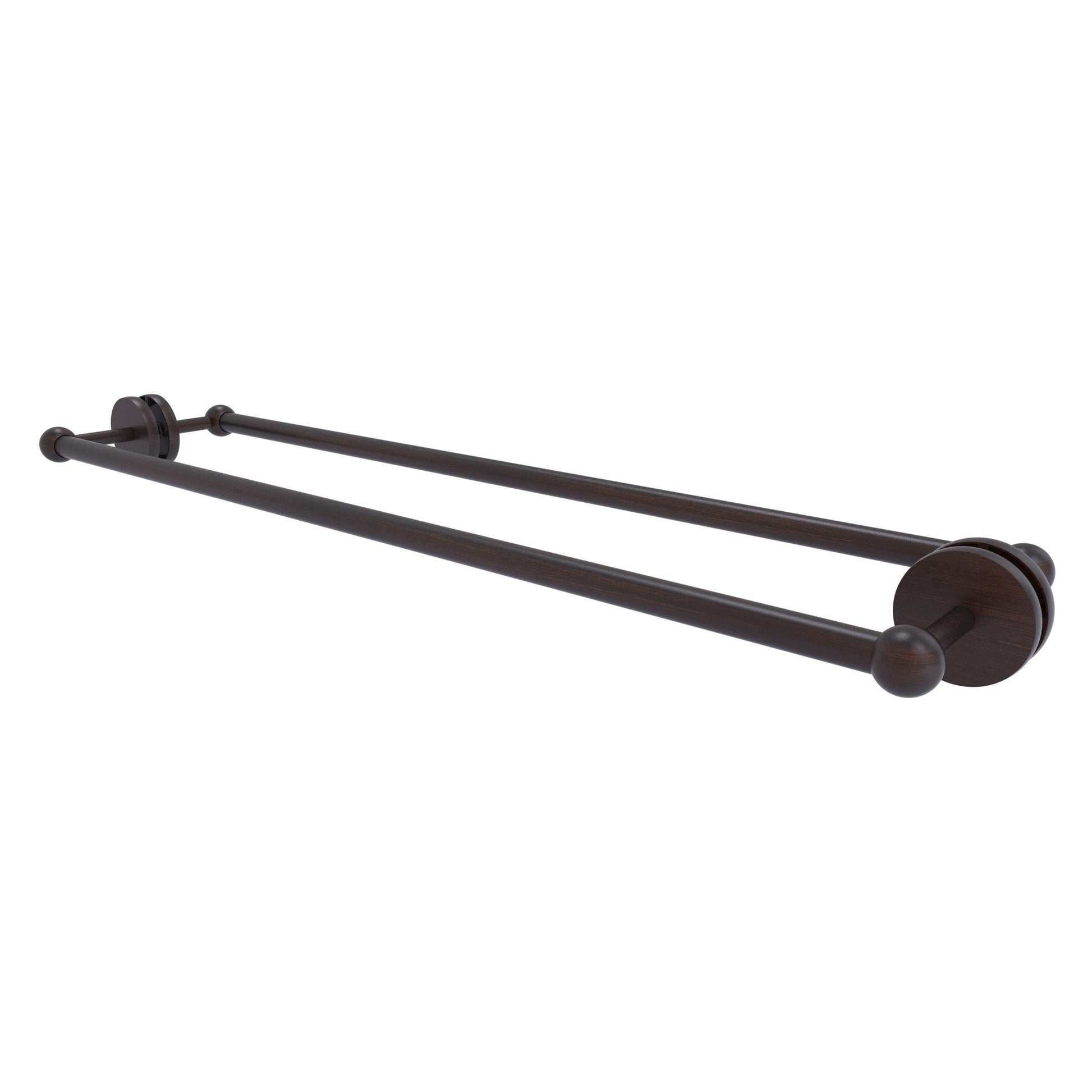 Allied Brass Prestige Skyline 32.7" x 7.2" Venetian Bronze Solid Brass Back-to-Back Shower Door and Towel Bar
