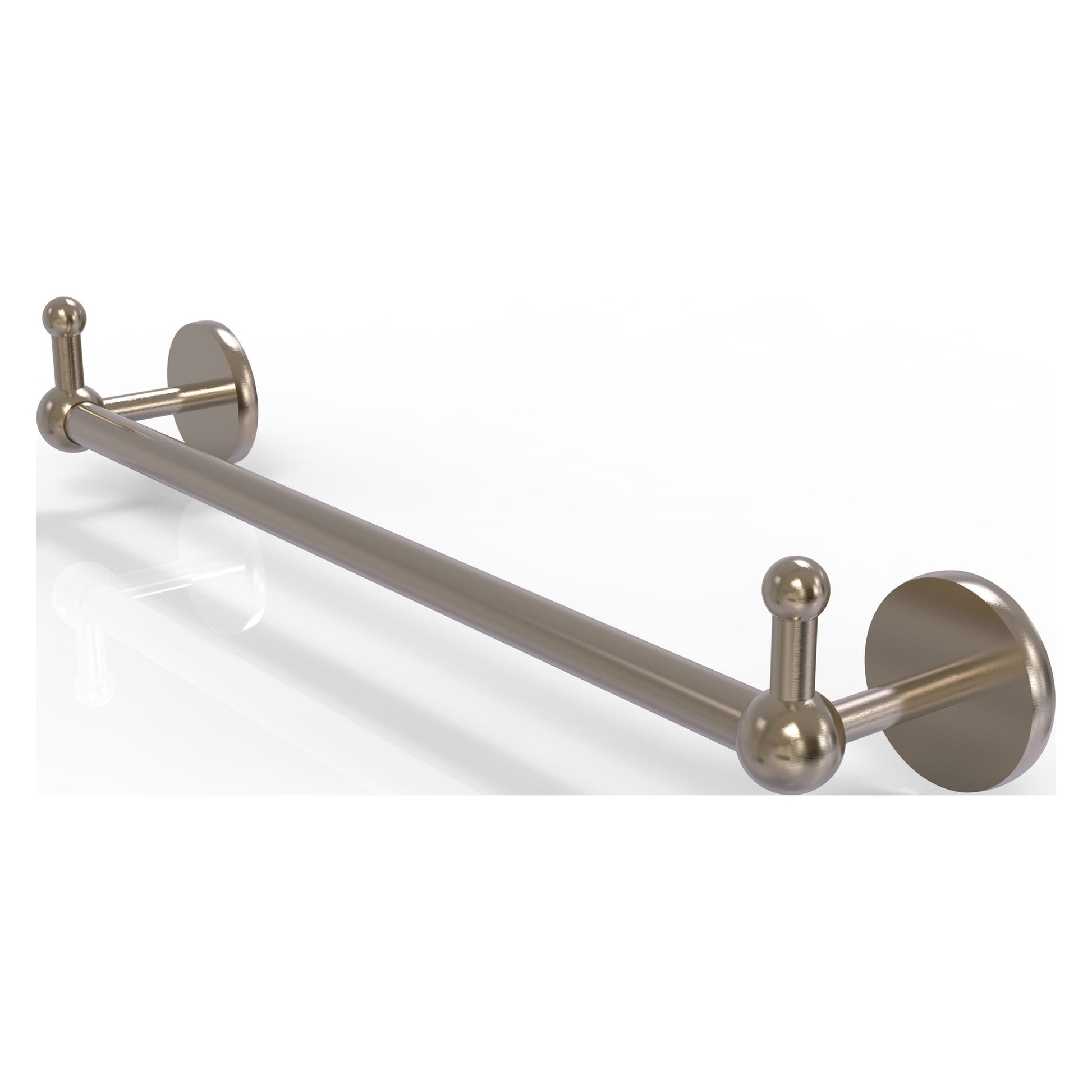 Allied Brass Prestige Skyline 38.25" x 3.8" Antique Pewter Solid Brass Towel Bar With Integrated Hooks