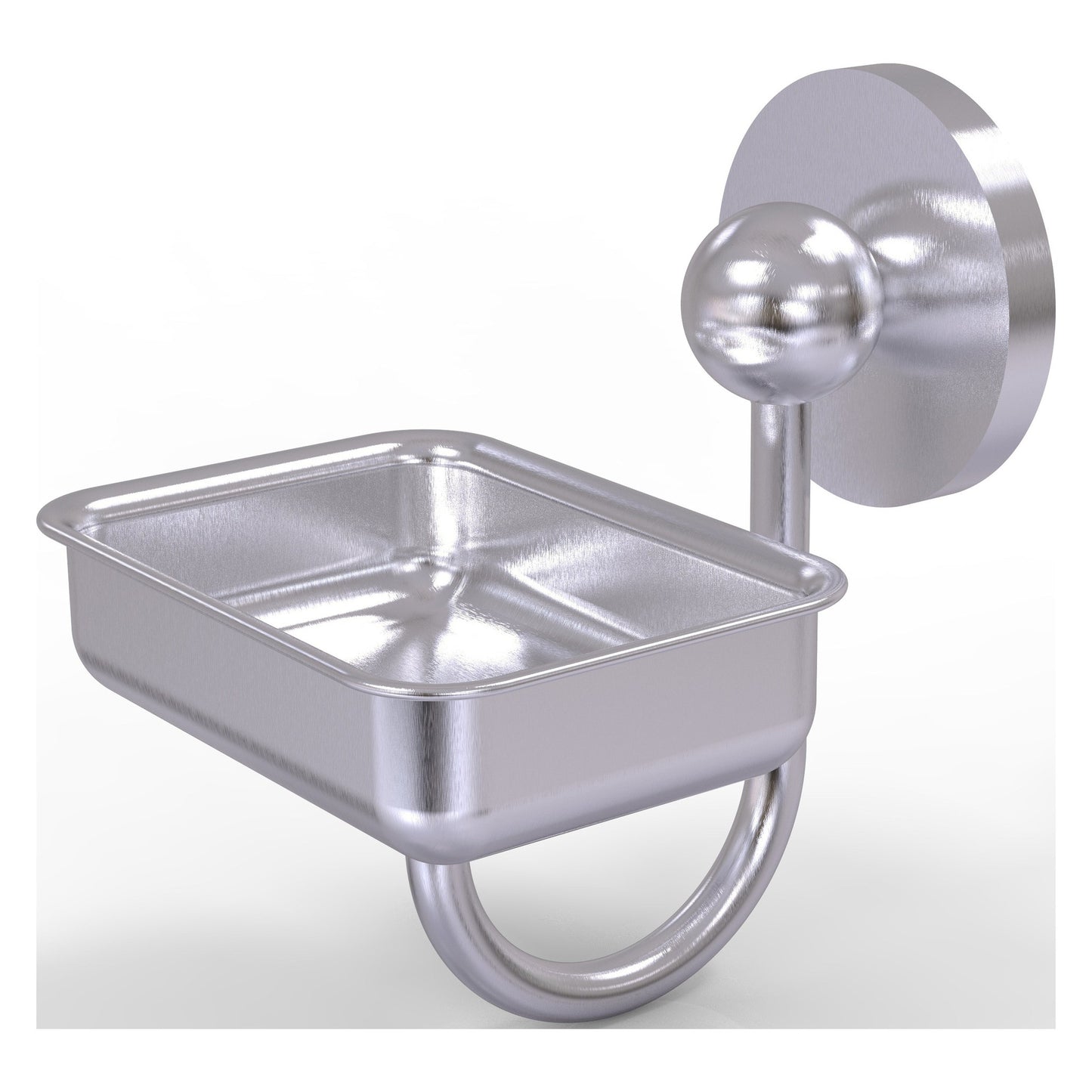 Allied Brass Prestige Skyline 4.5" x 3.5" Satin Chrome Solid Brass Wall-Mounted Soap Dish