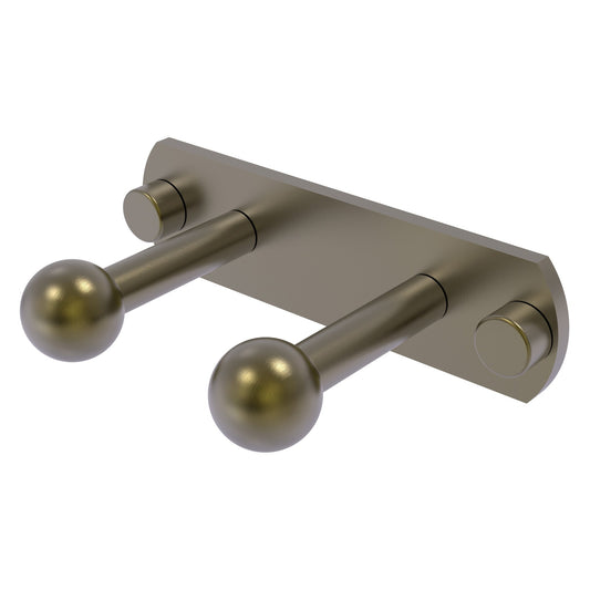 Allied Brass Prestige Skyline 5.5" x 3" Antique Brass Solid Brass 2-Position Robe Hook