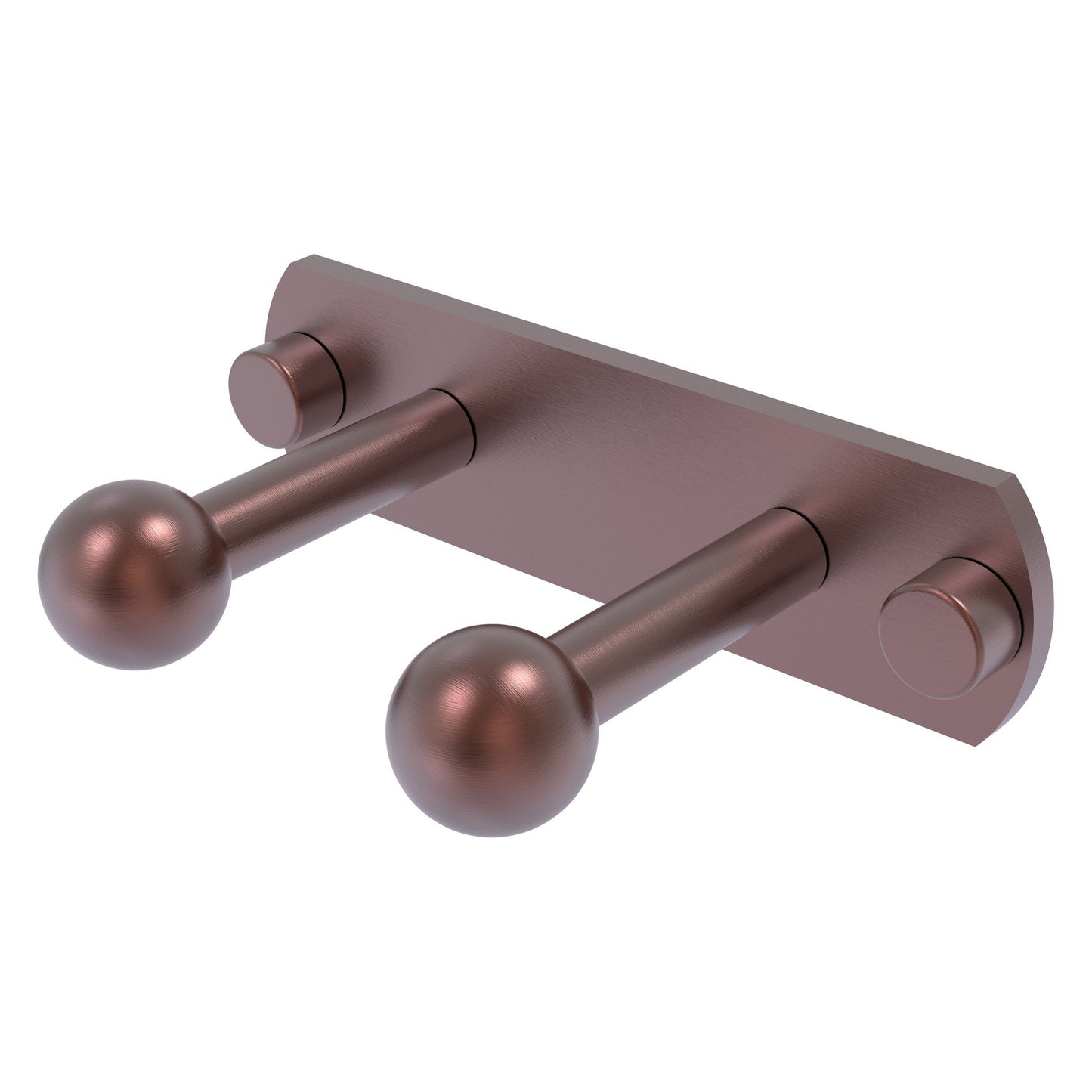 Allied Brass Prestige Skyline 5.5" x 3" Antique Copper Solid Brass 2-Position Robe Hook