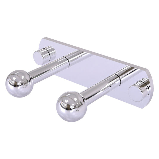 Allied Brass Prestige Skyline 5.5" x 3" Polished Chrome Solid Brass 2-Position Robe Hook