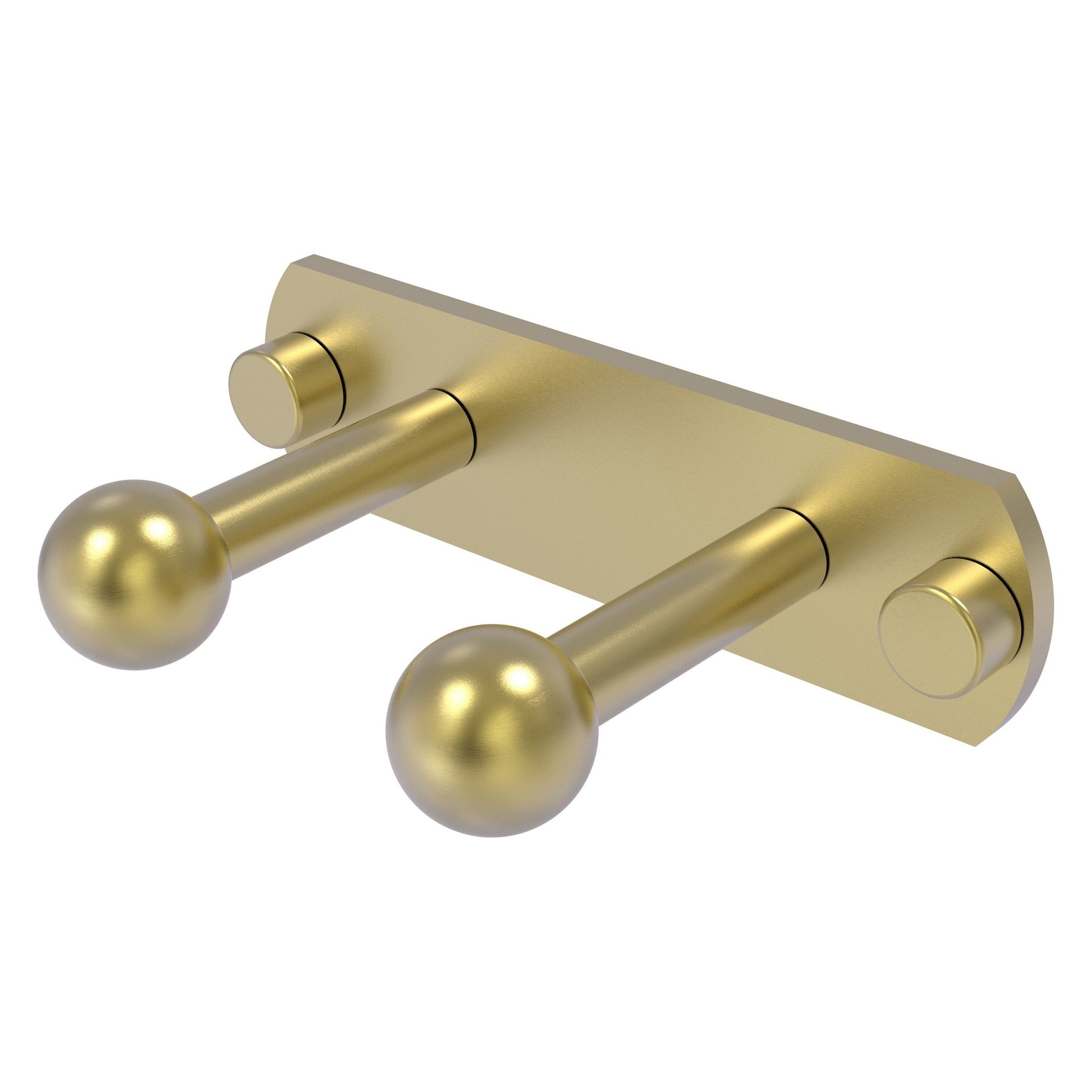 Allied Brass Prestige Skyline 5.5" x 3" Satin Brass Solid Brass 2-Position Robe Hook