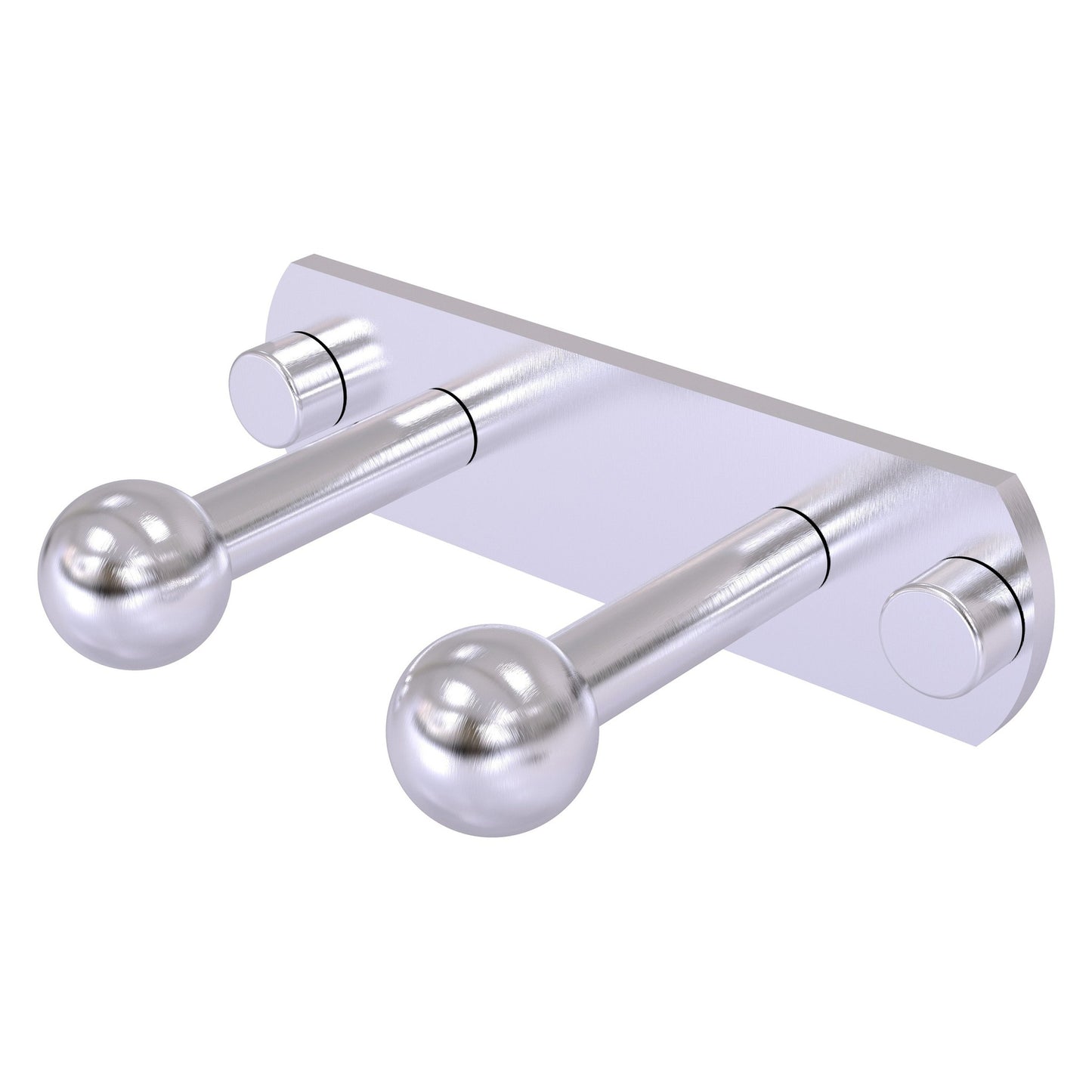 Allied Brass Prestige Skyline 5.5" x 3" Satin Chrome Solid Brass 2-Position Robe Hook