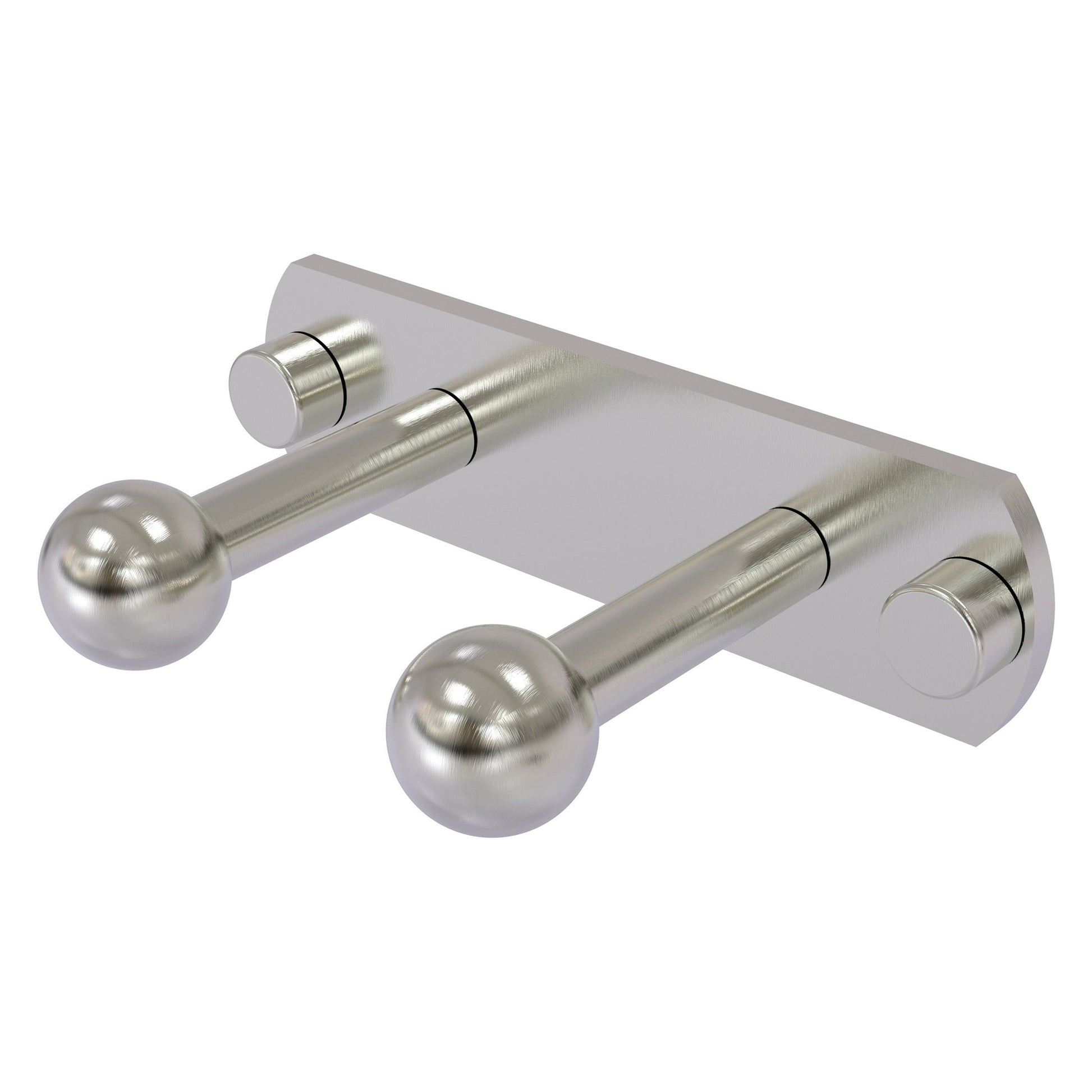 Allied Brass Prestige Skyline 5.5" x 3" Satin Nickel Solid Brass 2-Position Robe Hook