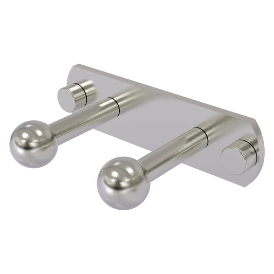 Allied Brass Prestige Skyline 5.5" x 3" Satin Nickel Solid Brass 2-Position Robe Hook