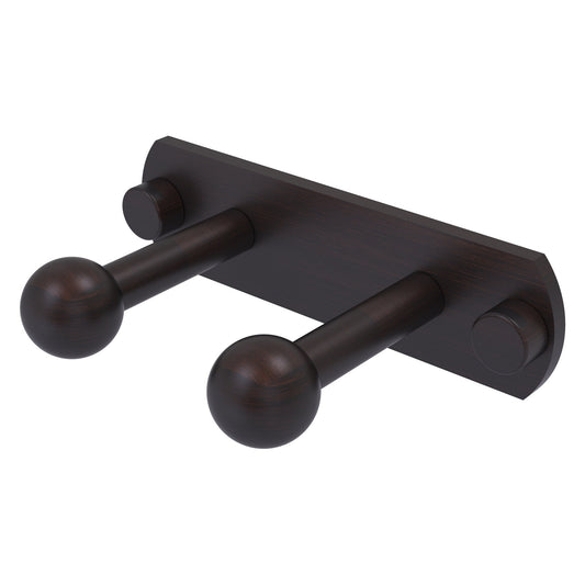 Allied Brass Prestige Skyline 5.5" x 3" Venetian Bronze Solid Brass 2-Position Robe Hook