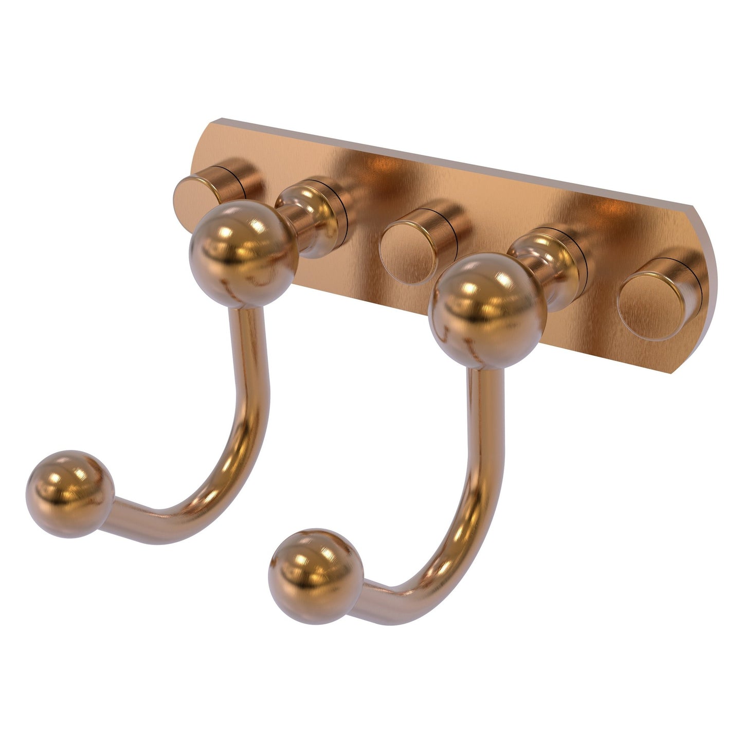 Allied Brass Prestige Skyline 5.5" x 4" Brushed Bronze Solid Brass 2 Positions Multi Hook