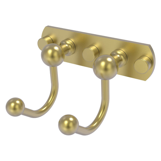 Allied Brass Prestige Skyline 5.5" x 4" Satin Brass Solid Brass 2 Positions Multi Hook