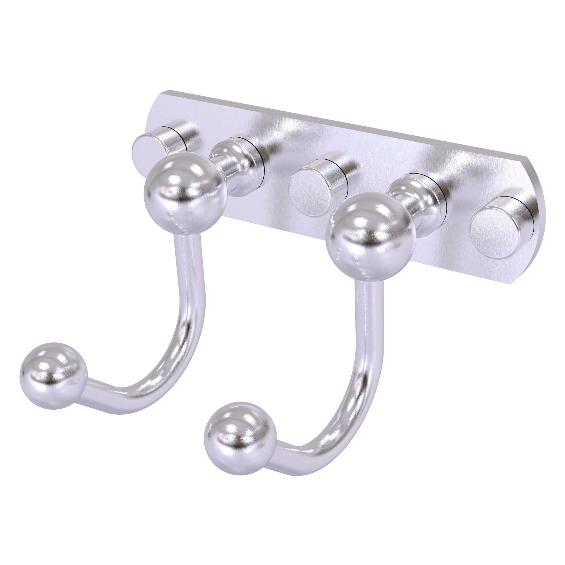 Allied Brass Prestige Skyline 5.5" x 4" Satin Chrome Solid Brass 2 Positions Multi Hook