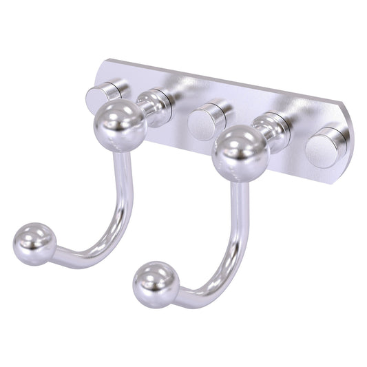 Allied Brass Prestige Skyline 5.5" x 4" Satin Chrome Solid Brass 2 Positions Multi Hook