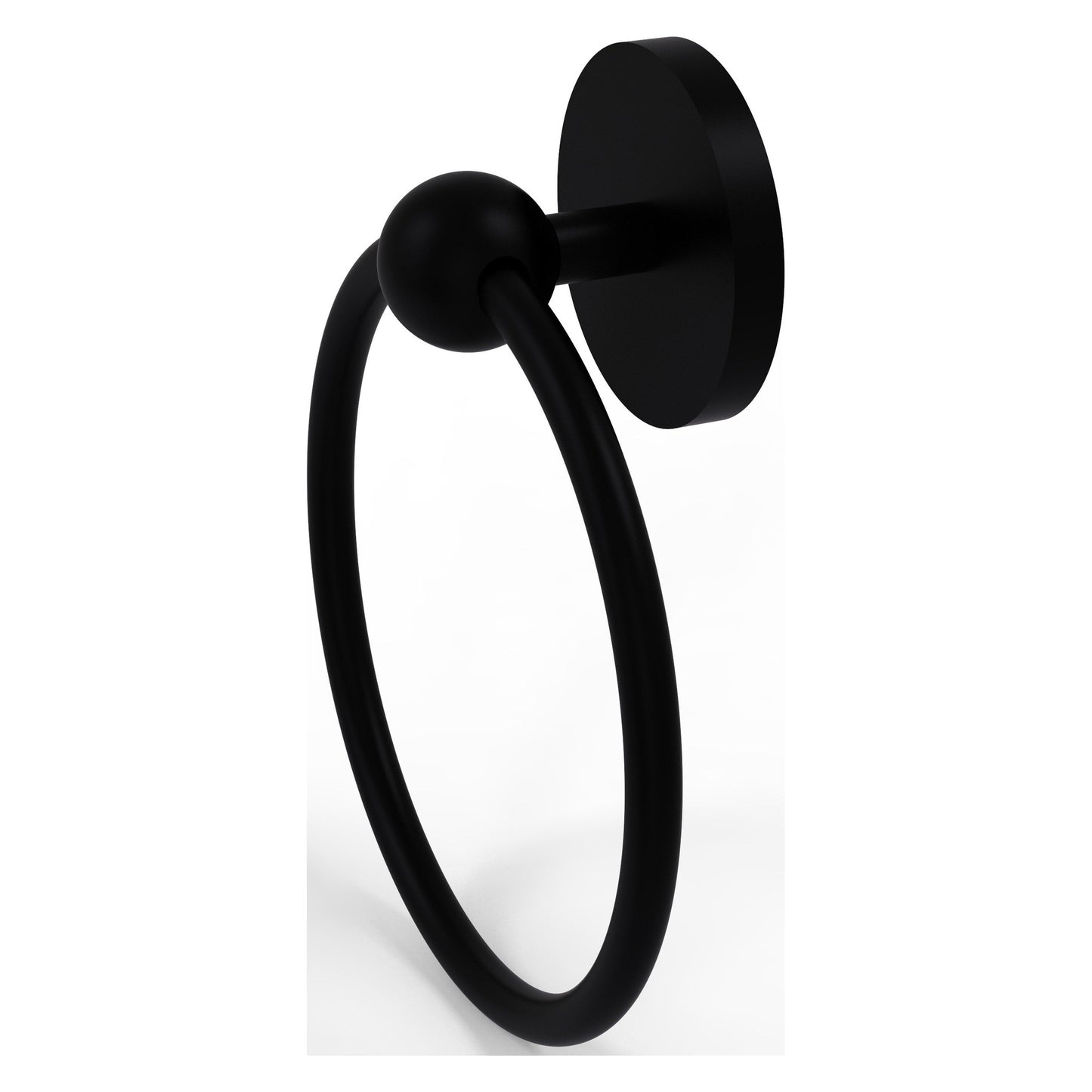 Allied Brass Prestige Skyline 6" x 6" Matte Black Solid Brass Towel Ring