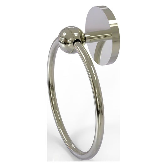 Allied Brass Prestige Skyline 6" x 6" Polished Nickel Solid Brass Towel Ring