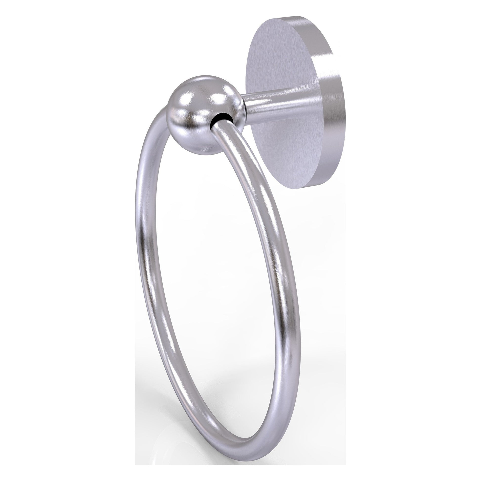 Allied Brass Prestige Skyline 6" x 6" Satin Chrome Solid Brass Towel Ring