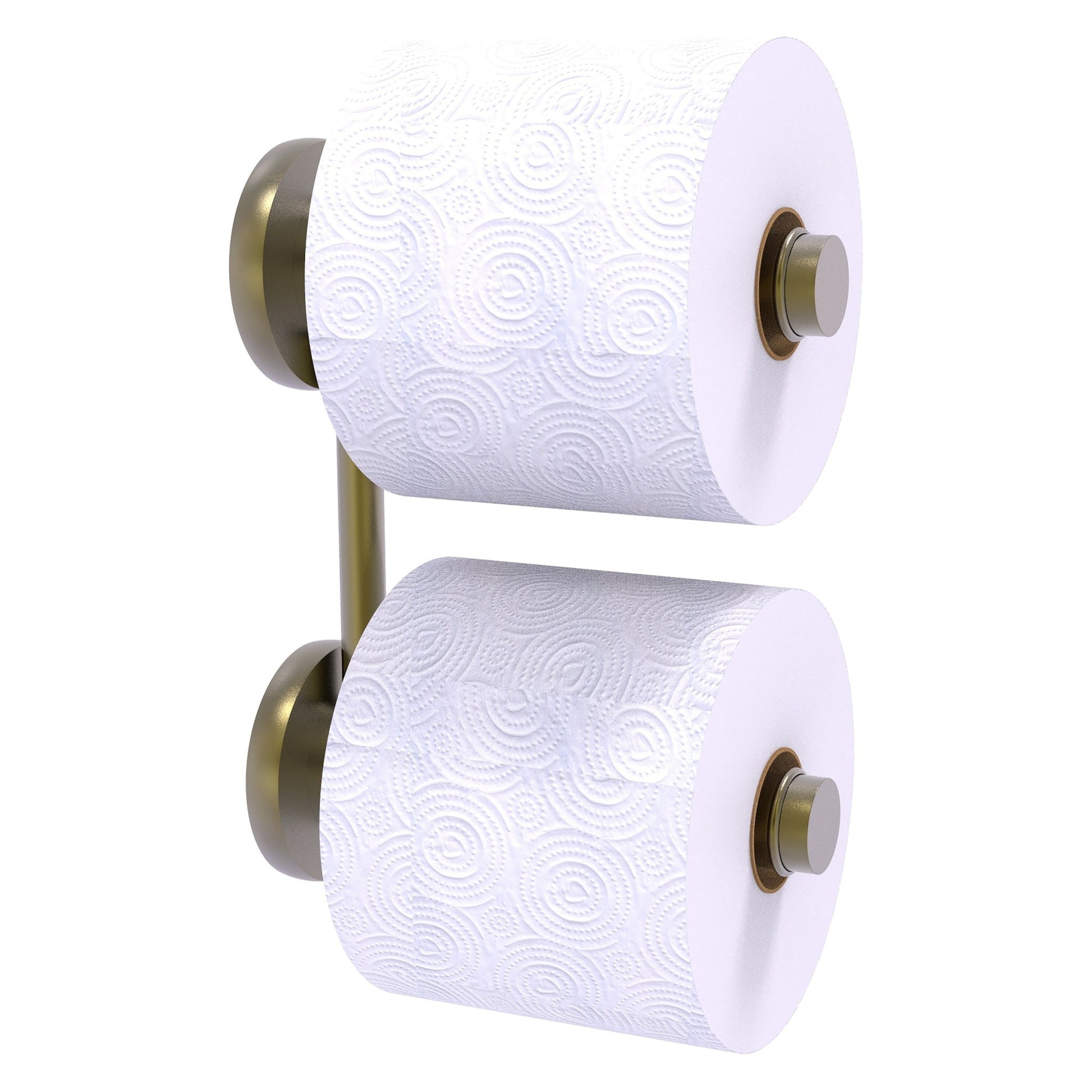 Allied Brass Prestige Skyline 6.1" x 2.64" Antique Brass Solid Brass 2-Roll Reserve Roll Toilet Paper Holder