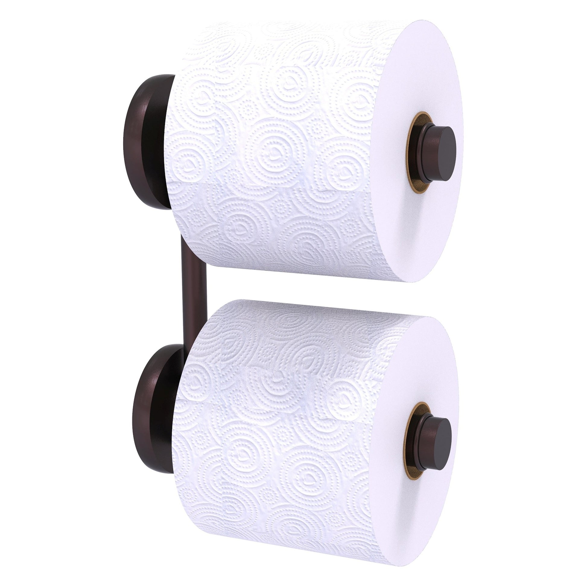 Allied Brass Prestige Skyline 6.1" x 2.64" Antique Bronze Solid Brass 2-Roll Reserve Roll Toilet Paper Holder