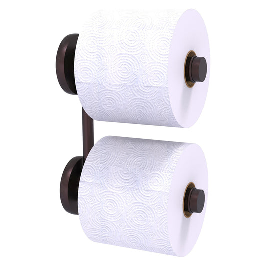 Allied Brass Prestige Skyline 6.1" x 2.64" Antique Bronze Solid Brass 2-Roll Reserve Roll Toilet Paper Holder