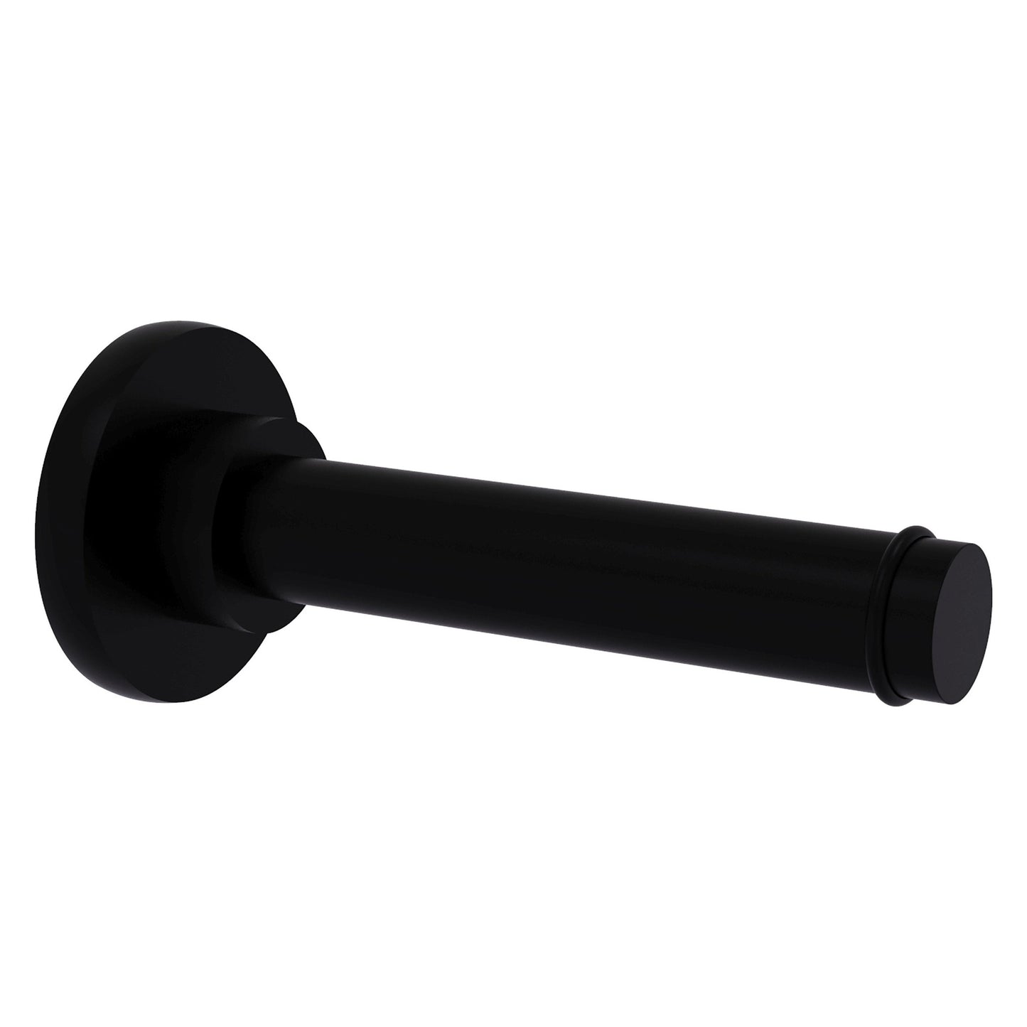 Allied Brass Prestige Skyline 6.1" x 2.64" Matte Black Solid Brass Horizontal Reserve Roll Toilet Paper Holder