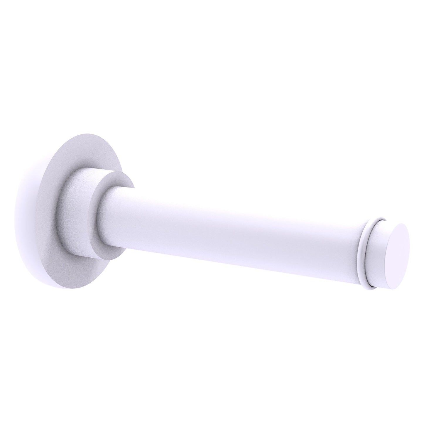 Allied Brass Prestige Skyline 6.1" x 2.64" Matte White Solid Brass Horizontal Reserve Roll Toilet Paper Holder