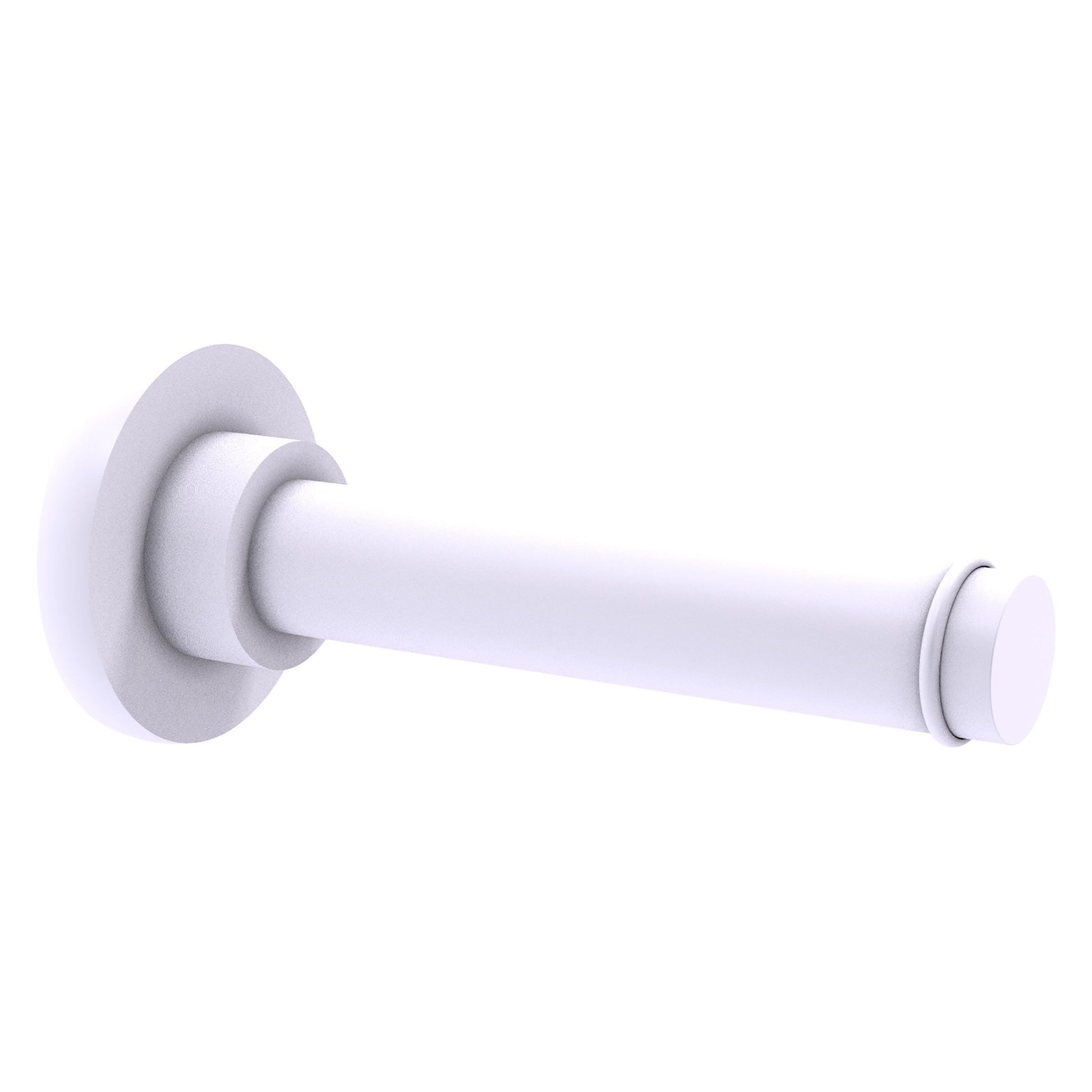 Allied Brass Prestige Skyline 6.1" x 2.64" Matte White Solid Brass Horizontal Reserve Roll Toilet Paper Holder