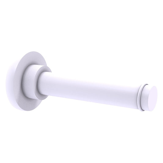 Allied Brass Prestige Skyline 6.1" x 2.64" Matte White Solid Brass Horizontal Reserve Roll Toilet Paper Holder