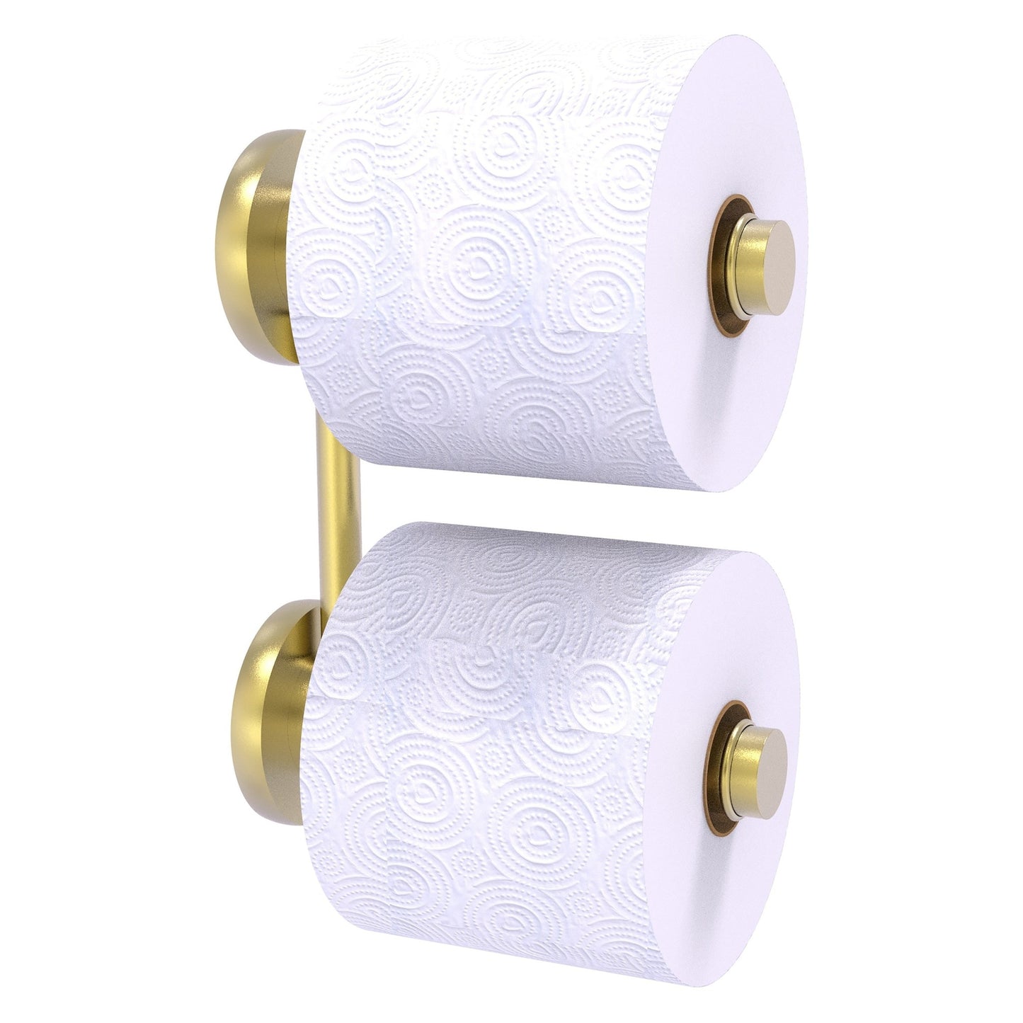 Allied Brass Prestige Skyline 6.1" x 2.64" Satin Brass Solid Brass 2-Roll Reserve Roll Toilet Paper Holder