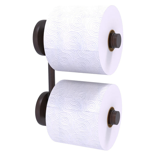 Allied Brass Prestige Skyline 6.1" x 2.64" Venetian Bronze Solid Brass 2-Roll Reserve Roll Toilet Paper Holder