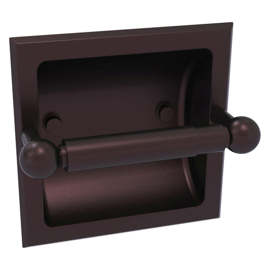 Allied Brass Prestige Skyline 6.37" x 6.1" Antique Bronze Solid Brass Recessed Toilet Paper Holder