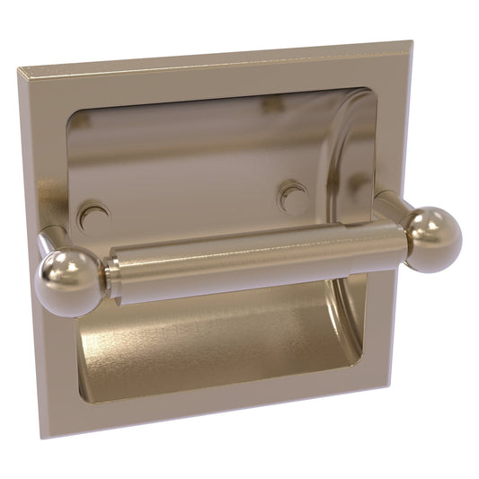 Allied Brass Prestige Skyline 6.37" x 6.1" Antique Pewter Solid Brass Recessed Toilet Paper Holder