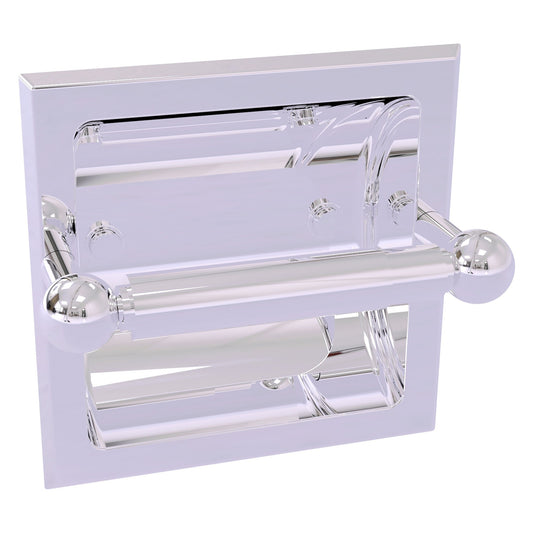 Allied Brass Prestige Skyline 6.37" x 6.1" Polished Chrome Solid Brass Recessed Toilet Paper Holder