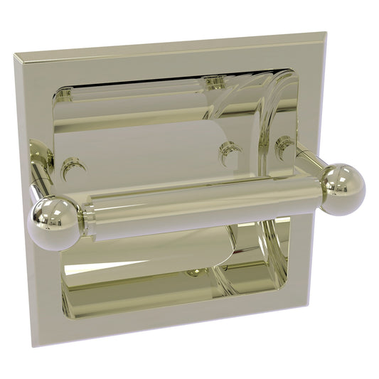 Allied Brass Prestige Skyline 6.37" x 6.1" Polished Nickel Solid Brass Recessed Toilet Paper Holder